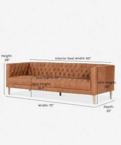 Lulu And Georgia Breanne Leather Sofa Furniture