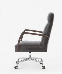 Lulu And Georgia Furniture Camden Leather Office Chair, Ebony