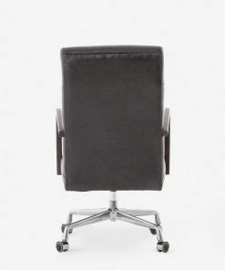 Lulu And Georgia Furniture Camden Leather Office Chair, Ebony