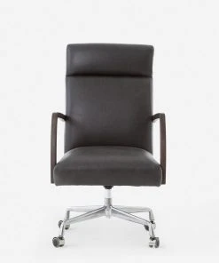 Lulu And Georgia Furniture Camden Leather Office Chair, Ebony