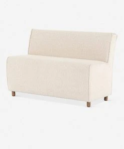 Lulu And Georgia Bouclé + Textural Fabric Lucia Dining Bench