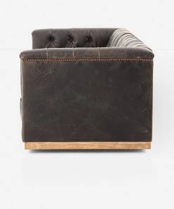 Lulu And Georgia Furniture Afia Leather Sofa, Distressed Black 5 Lulu And Georgia Furniture Afia Leather Sofa, Distressed Black