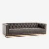 Lulu And Georgia Furniture Afia Leather Sofa, Distressed Black 2 Lulu And Georgia Furniture Afia Leather Sofa, Distressed Black