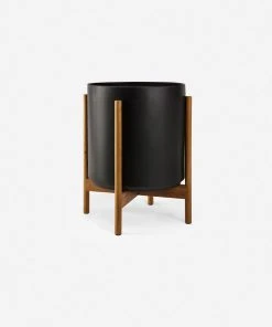 Lulu And Georgia LBE Design Ceramic Planter + Teak Stand 6 Lulu And Georgia LBE Design Ceramic Planter + Teak Stand