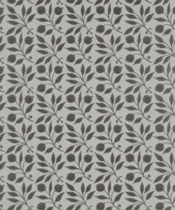 Lulu And Georgia Morris & Co. Rosehip Wallpaper, Black Swatch