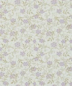 Lulu And Georgia Morris & Co. Jasmine Wallpaper, Lilac/Olive Swatch
