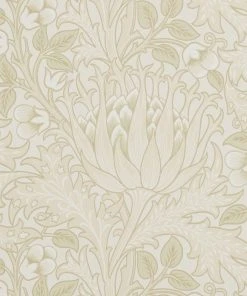 Lulu And Georgia Morris & Co. Artichoke Wallpaper, Vellum Swatch