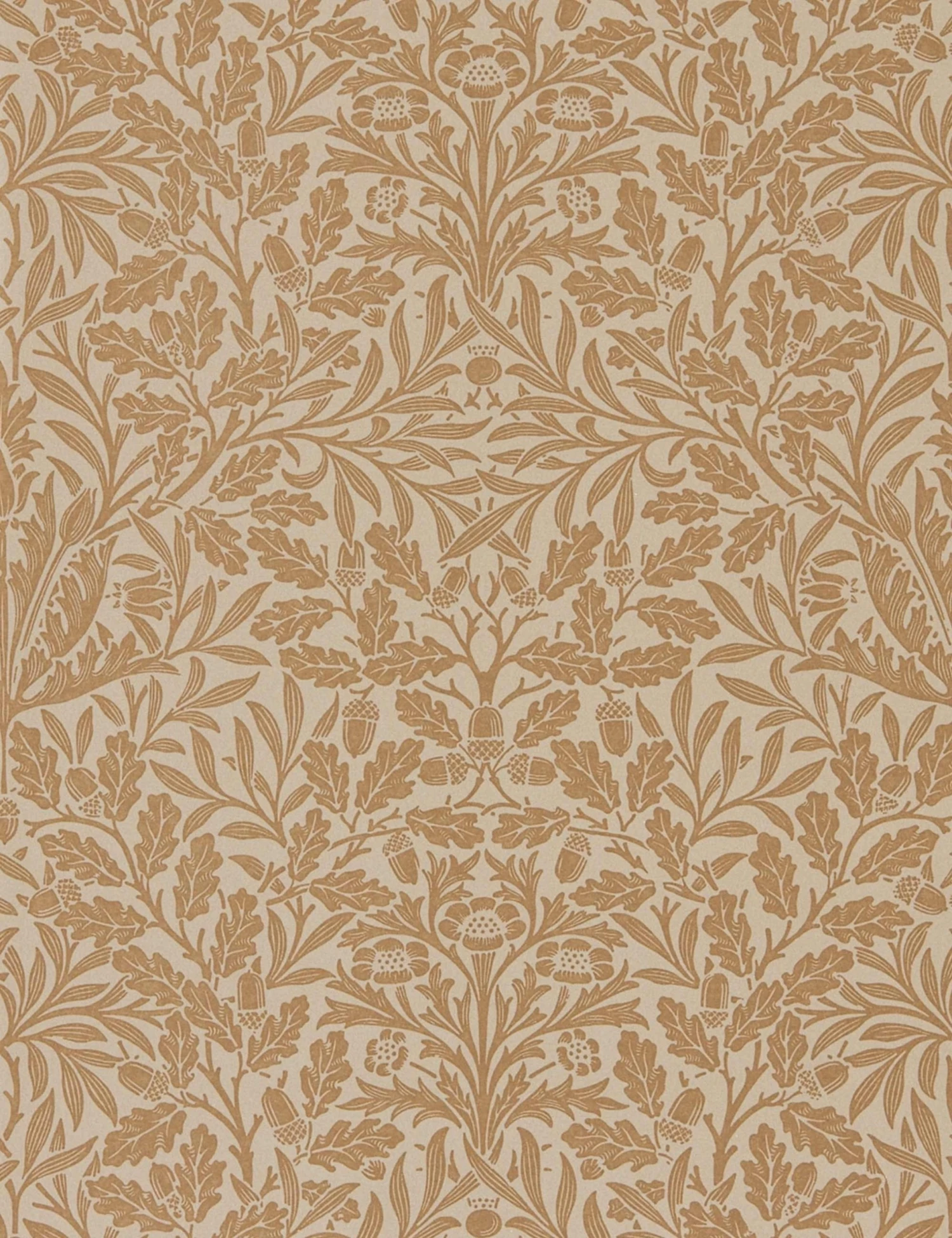 dmpu216041_1.jpg Lulu And Georgia Morris & Co. Acorn Wallpaper, Gilver/Copper Swatch