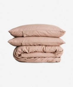 Lulu And Georgia Cultiver Linen Bedding, Fawn Duvet Set