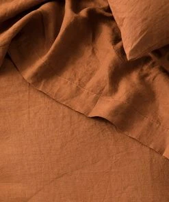 Lulu And Georgia Cultiver Linen Bedding, Flat Sheet Muted Pastels