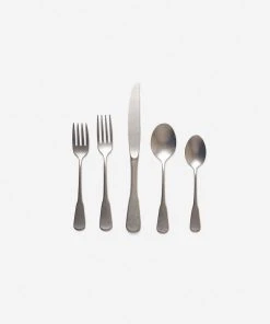 Lulu And Georgia Farmhouse Pottery Shelburne 5-Piece Flatware Set Kitchen + Dining