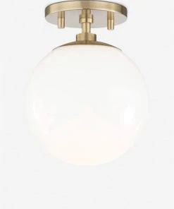 Lulu And Georgia Curved + Rounded Lia Semi-Flush Mount Light