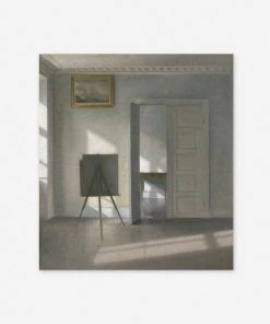 Lulu And Georgia 'Interior With An Easel' Wall Art By Vilhelm Hammershøi, Original Work Held By The J. Paul Getty Museum