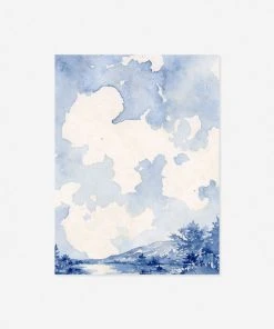 Lulu And Georgia Walls 'Blue Landscape' Print By Laurel-Dawn Latshaw