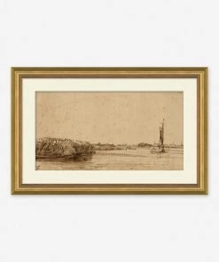 Lulu And Georgia 'Marsh Scene' Print Earth Tones