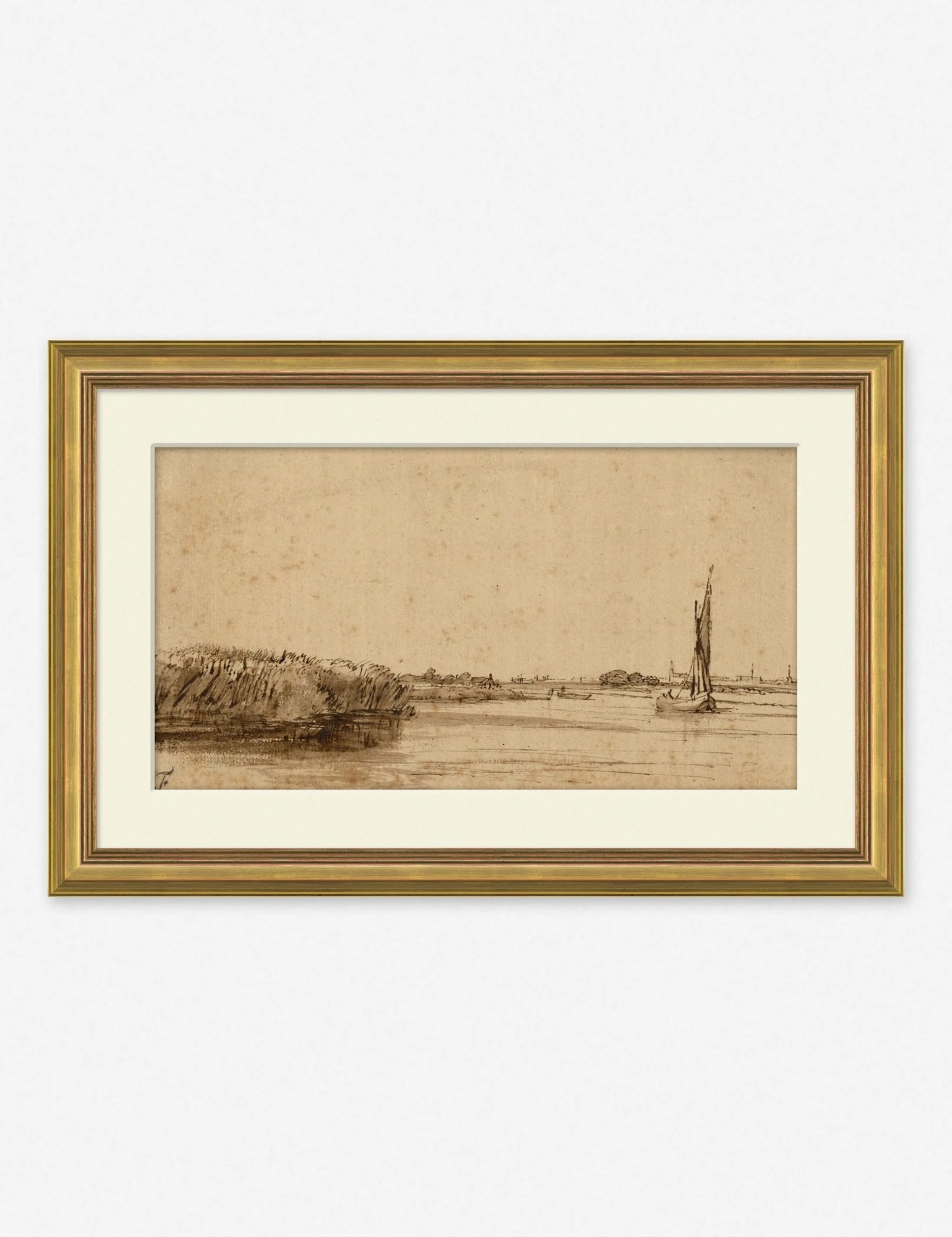 Lulu And Georgia 'Marsh Scene' Print Earth Tones 3 Lulu And Georgia 'Marsh Scene' Print Earth Tones