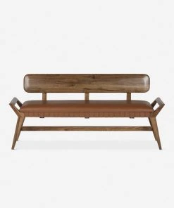 Lulu And Georgia Sienna Leather Bench