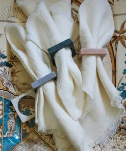 Lulu And Georgia Modernist Napkin Ring Set Muted Pastels
