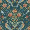 Lulu And Georgia Morris & Co. Seasons By May Wallpaper, Indigo Swatch