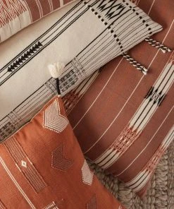 Lulu And Georgia Malva Lumbar Pillow, Rust Pillows + Throws