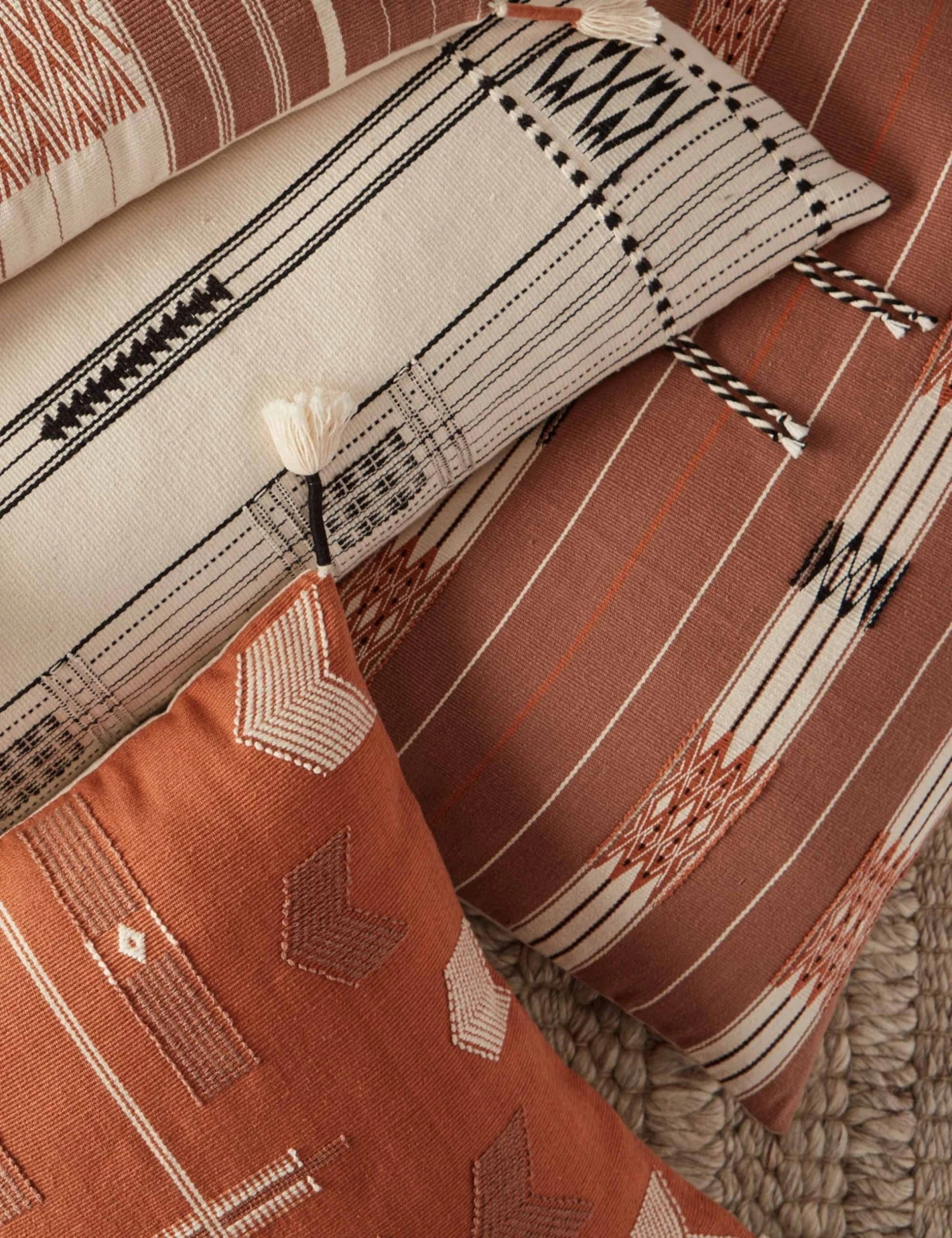 Lulu And Georgia Malva Lumbar Pillow, Rust Pillows + Throws