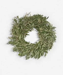 Lulu And Georgia Fresh Handmade Olive Leaf Wreath Mossy Greens