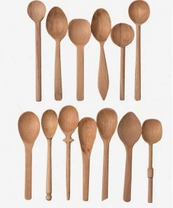 Lulu And Georgia Baker's Dozen Assorted Wood Spoons 12 Lulu And Georgia Baker's Dozen Assorted Wood Spoons