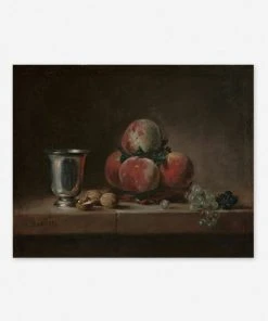 Lulu And Georgia Earth Tones 'Still Life With Peaches, A Silver Goblet, Grapes, And Walnuts' Wall Art By Jean-Simeon Chardin 6 Lulu And Georgia Earth Tones 'Still Life With Peaches, A Silver Goblet, Grapes, And Walnuts' Wall Art By Jean-Simeon Chardin