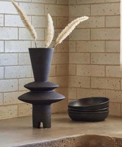 Lulu And Georgia Adelyn Geometric Vase, Black By Lemieux Et Cie