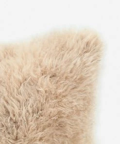 Lulu And Georgia Bouclé + Textural Fabric Madison Cashmere Fur Pillow